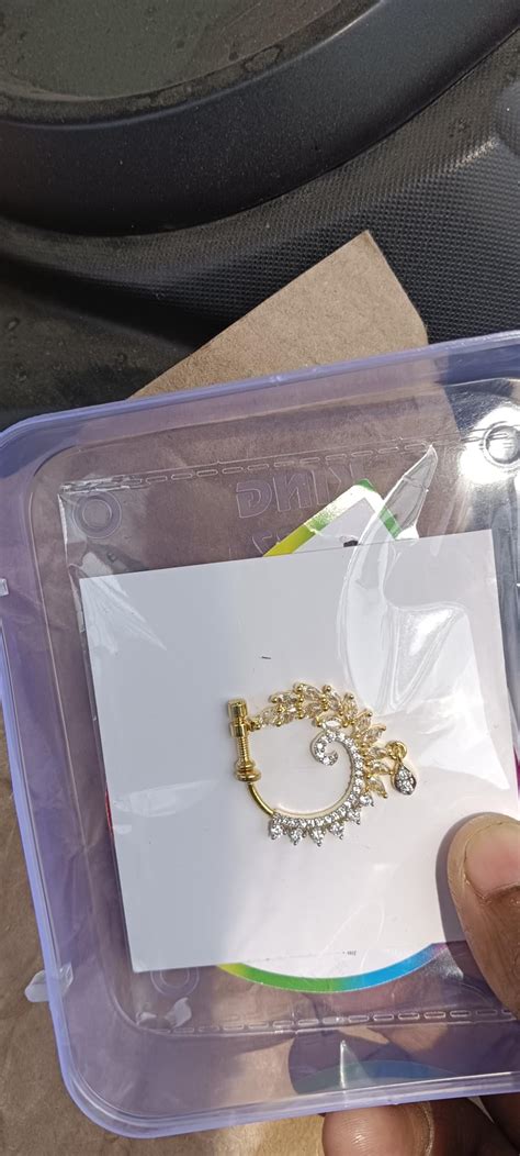 Buy ACCESSHER Delicate Gold Plated Contemporary Style American Diamond ...