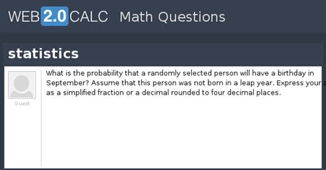View question - statistics