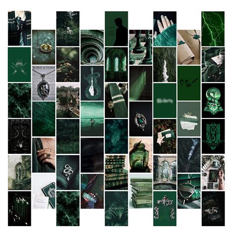 Buy 8TEHEVIN 50PCS Dark Wizard Magic Green Academia Aesthetic Wall ...