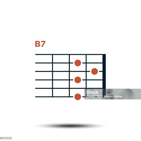 B7 Basic Guitar Chord Chart Icon Vector Template Stock Illustration ...