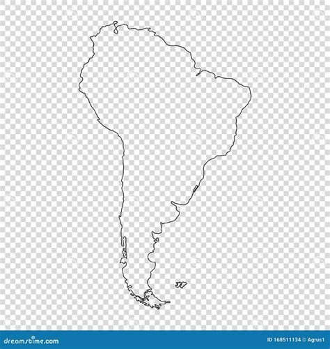 Map Of South America On Transparent Background Vector Illustration ...