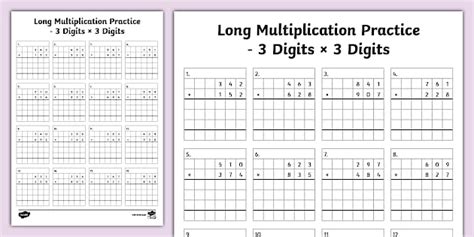 Image result for Long Multiplication Three Digits by Three Digits