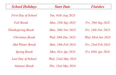Paulding County School Holiday Calendar 2023-2024 - My School District ...