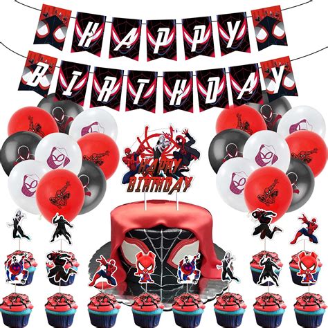 Miles Morales Theme Birthday Party Decorations and Supplies Spiderman ...