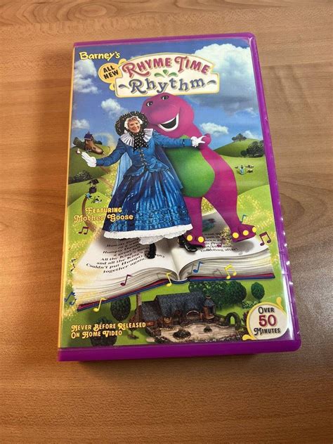 VHS Barney's Rhyme Time Rhythm (purple Clamshell Case) Mother Goose ...
