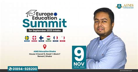 Europe Education Summit for September 2025 Intake in Dhaka, AIMS ...