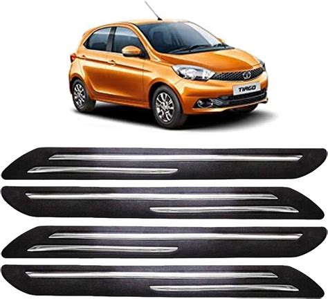 Fabtec Rubber Car Bumper Protector Guard with Double Chrome Strip for ...