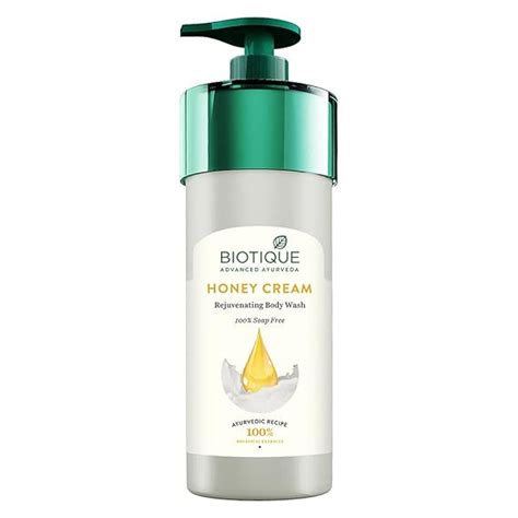 "Biotique Bio Honey Cream Rejuvenating Body Wash - 100% Soap Free, 800 ...
