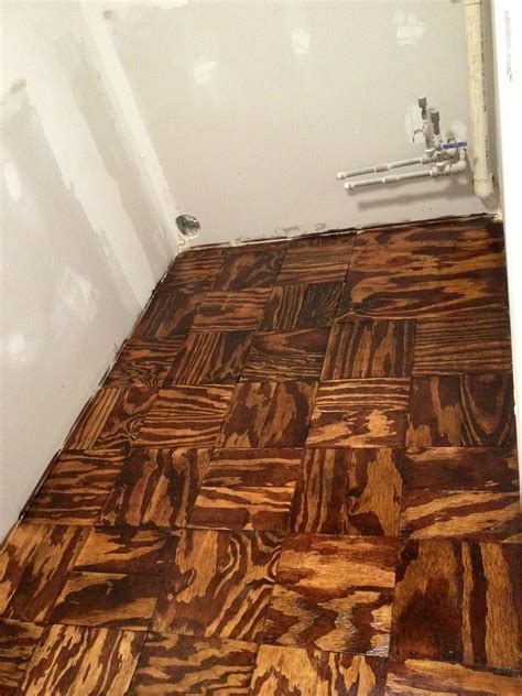 Burned Plywood Flooring Diy