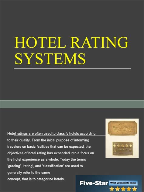Image result for Hotel Rating Explained