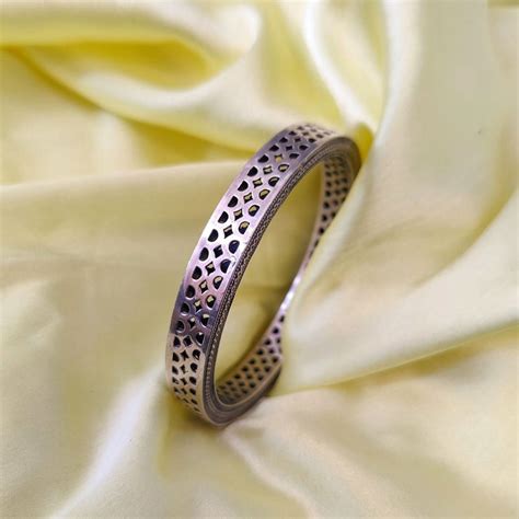 925 Silver Jaali Kada Bangle Single – Joharcart
