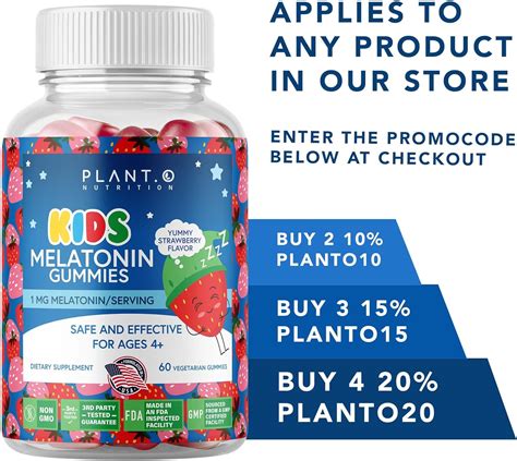 Gomitas de melatonina para niños duerme más rápido con gomita con sabor a crema de fresa 100% ...