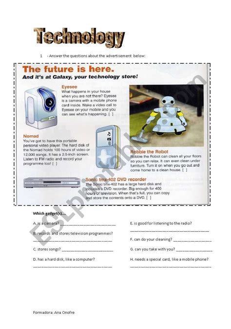 Technology Worksheet 的图像结果