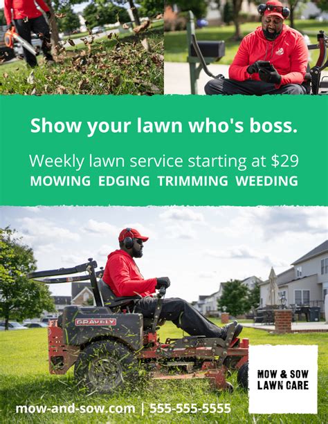 Lawn Care Flyers Lawn Care Service Flyer Canva Template Customize