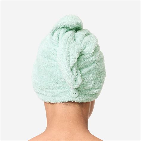 Women Microfibre Hair Towel - Light Green