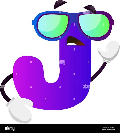 Purple Letter J