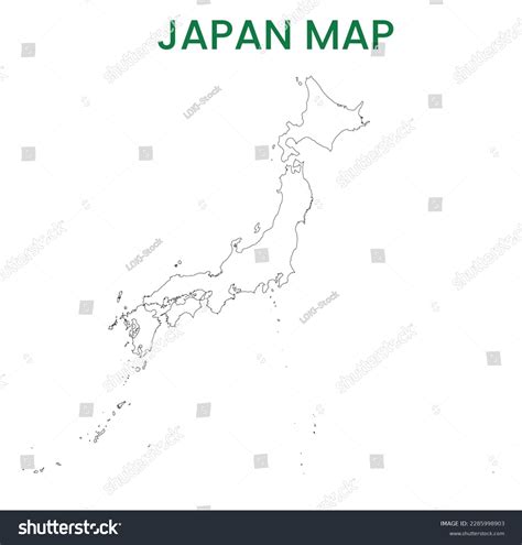 High Detailed Map Japan Outline Map Stock Vector (Royalty Free) 2285998903 | Shutterstock