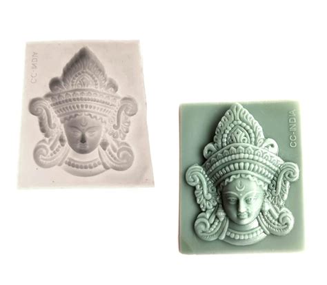 CRAFTIAL CURVE Abj Ma Devi Durga God Idol Sculpture Silicone Pattern ...