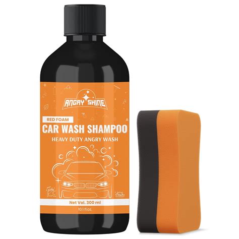 ANGRY SHINE Car Wash Shampoo | With First Ever dual density sponge ...