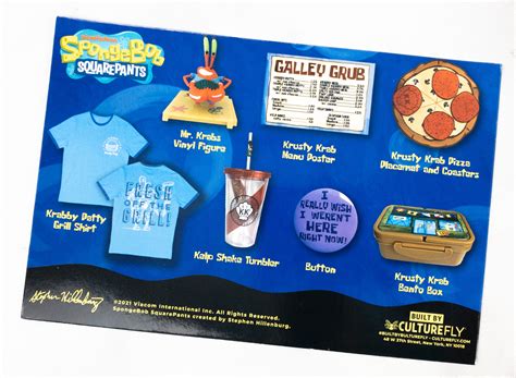Spongebob Krusty Krab Menu