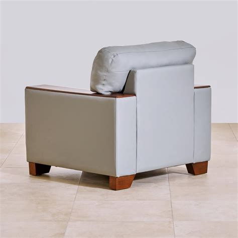 Buy Walter Half Leather 3+1+1 Seater Sofa Set - Grey from Home Centre ...