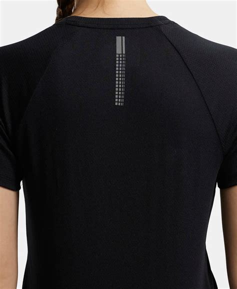 Buy Microfiber Fabric Relaxed Fit Half Sleeve Breathable Mesh T-Shirt ...