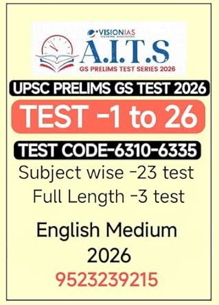 Buy Vision Ias UPSC Prelims GS Test Series 2026, ( Test 1 to 26 ...