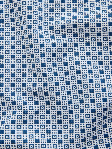 Buy Blue Geo Print Jacquard Trident Oxford Short Sleeve Shirt from Next ...