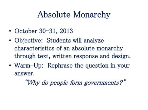 Image result for Absolute Monarchy Explained