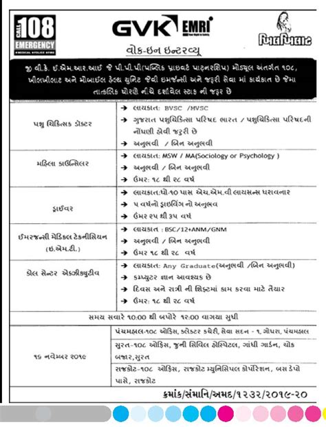 GVK EMRI Recruitment For Veterinary Doctor & Other Posts 2019