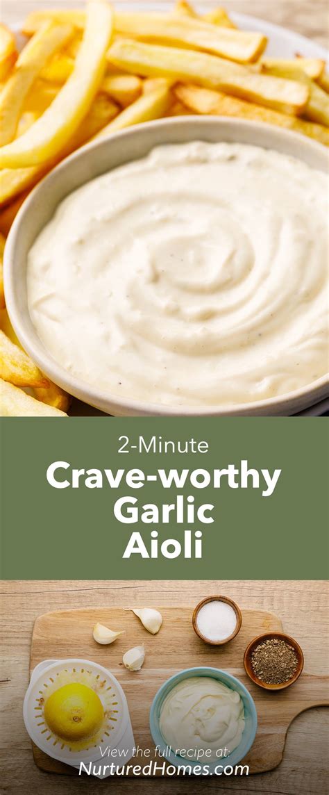 2-Minute Garlic Aioli from Scratch - Nurtured Homes