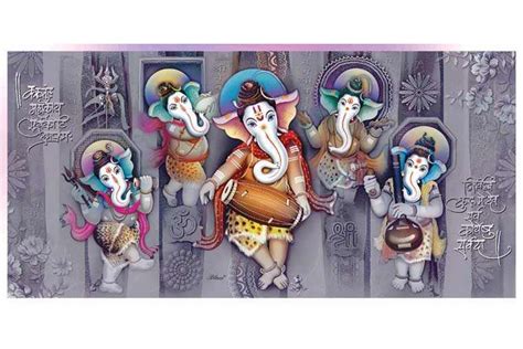 Modern ganesha painting lord ganesh art and paintings wallpaper