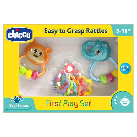 Chicco First Play Rattle Gift Set - 3 Pcs for Newborns – Chicco India