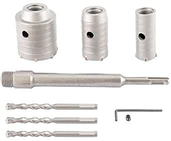 Toolly Concrete Hole Saw Kit, 1-2/11, 1-3/5, 2-9/25 Inch (30, 40, 60mm ...