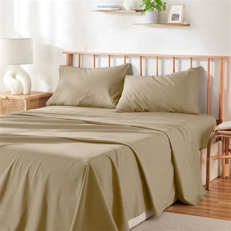 Virtu Bed Sheets Set, Deep Pocket Rayon Derived Bamboo Blend Cooling ...