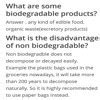 what are the advantages and disadvantages of biodegradable and non ...