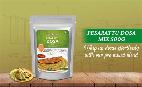 The Spice Club 500g Pesarattu Dosa Mix | 100% Natural, Medium GI Food ...