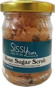 SISSY CARE ORGANIC ROSE SUGAR SCRUB FOR SKIN BRIGHTENING/ EXFOLIATE ...
