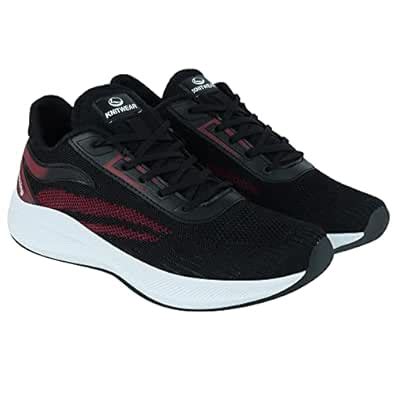 Buy Lancer Mens King-8 Black Running Shoe - 7 UK (KING-8BLK-WINE-7) at ...