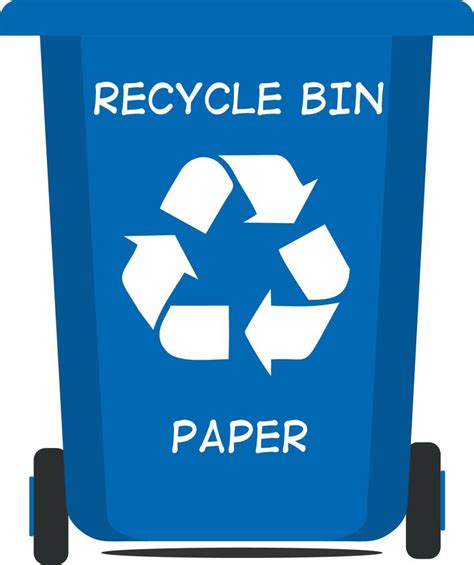 recycle waste bins vector illustration Blue Color 11457936 Vector Art ...