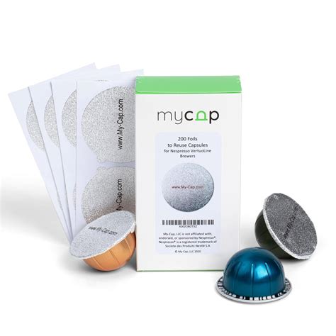 My-Cap Foil Seals Compatible with Nespresso VertuoLine Capsules (200 ...