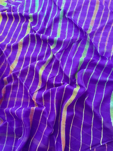 Pure Chiffon leheriya saree