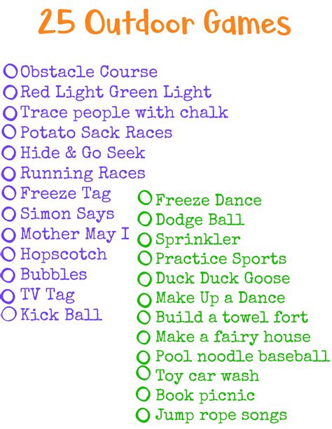 25 Easy Outdoor Games - The Chirping Moms