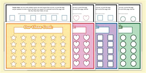 Class Goal Charts - Editable (teacher made) - Twinkl