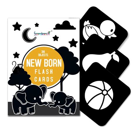 Gurukanth® Premium High Contrast Flash Cards for New Born Children ...
