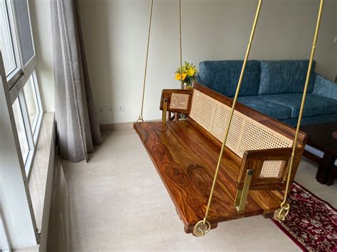 Reversible Wooden Swing ( Jhula ) - Wooden Oonjal – The Wooden Mart