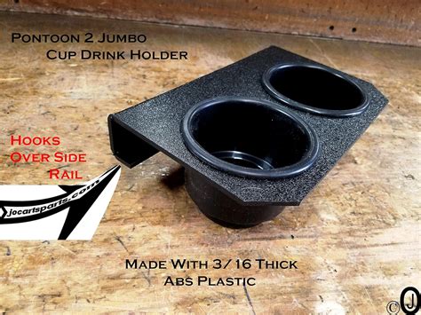 Buy Pontoon Boat 2 Jumbo Cup Drink Holder Black Textured ABS Plastic ...