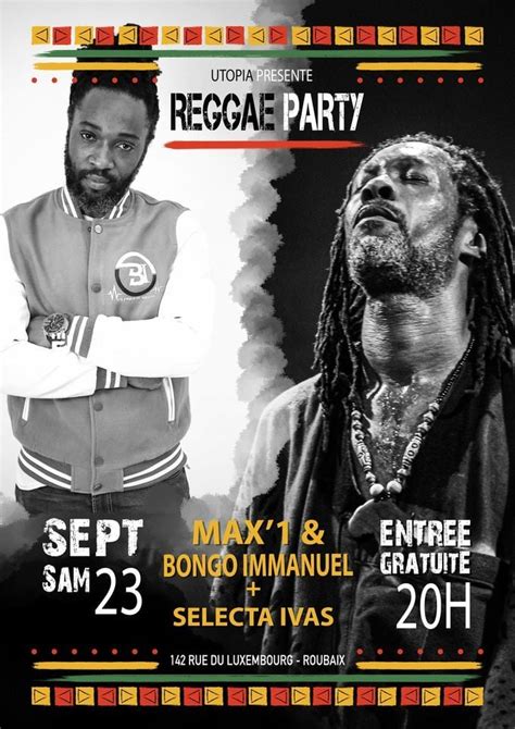REGGAE PARTY, Utopia Cultural Union, Roubaix, September 23 2023 ...
