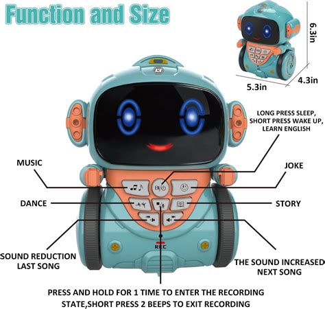 Buy KaeKid Robot Toy, Early Learning Smart Robotics with Voice Control ...