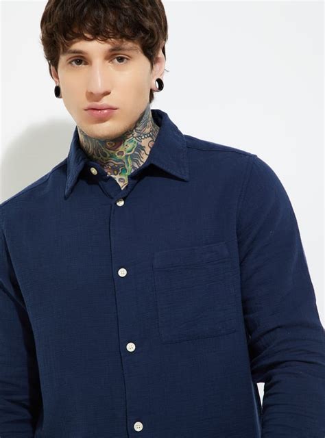 Buy URB_N Men Textured Regular Fit Shirt Online at just Rs. 999.0 ...